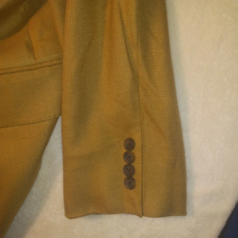 Fratelli Tallia Di Delfino 44R Bamboo Sport Coat Brown Blazer Italy Fabric